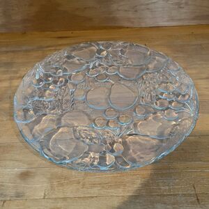 Essentials Toscany Country Harvest 13" Glass Platter 100031D Open Box Holidays